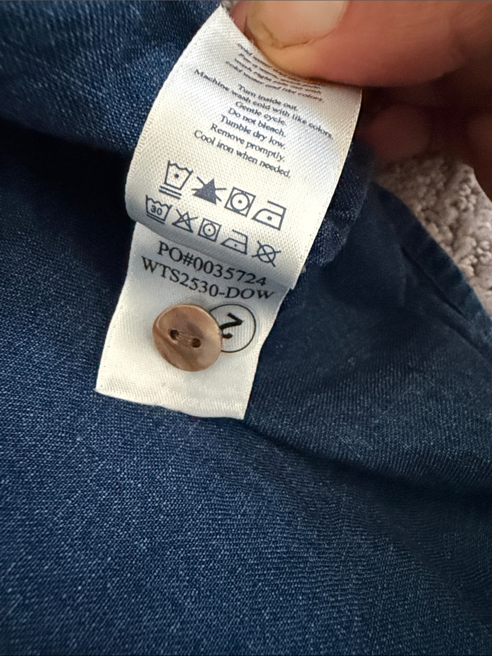 Faherty Indigo Button-Front Peasant Shirt - Picture 5 of 10